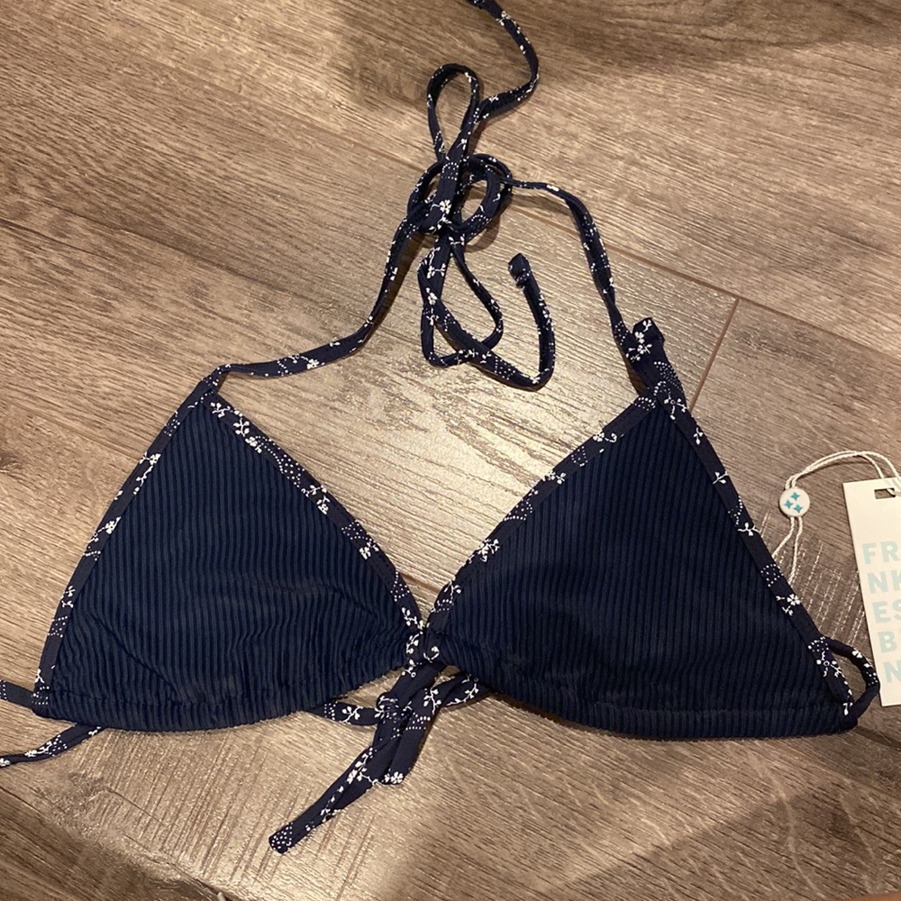 Frankie’s Bikinis “Tia” Ribbed Triangle Bikini Top - Dixie - Picture 3 of 7
